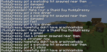 a Bunch of Chat Messages from different events