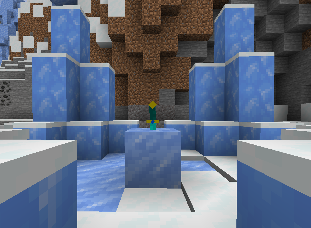 The structure where the Ice Sword spawn