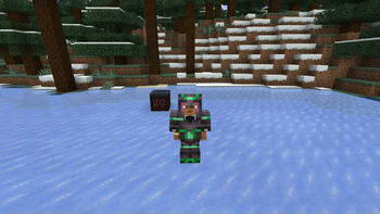 The "zombified" armor trim using emerald material