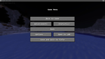 Options menu example