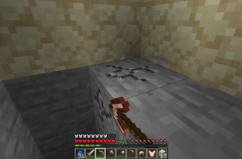 Pickaxe at work