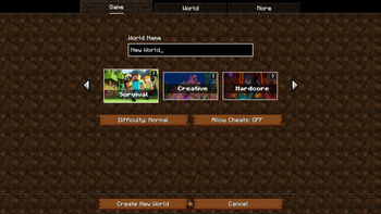 Create World Screen