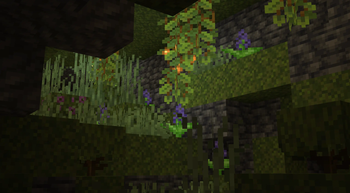 Hyacinth naturally generated in Lush Caves