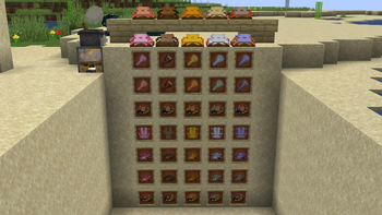 All colored Axolotl Items/Blocks