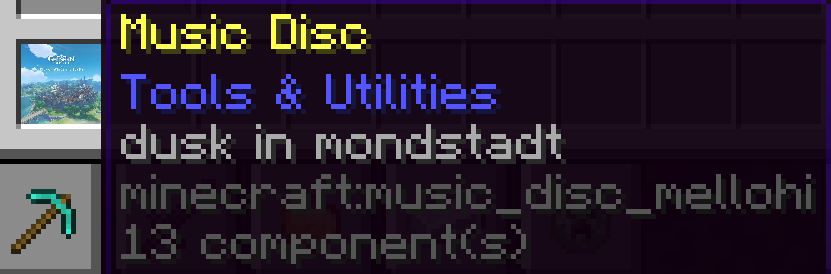 Genshin music in minecraft — screenshot 1