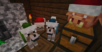 Christmas Lights With Doggy Hats