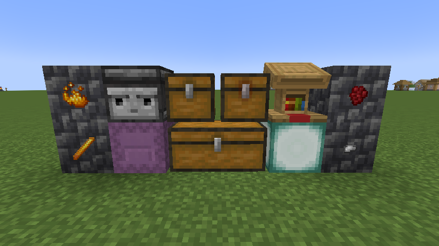 Updated Chest, Sea Lantern, Observer top, Shulker Box and some items.