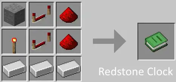 redstone clock recipe