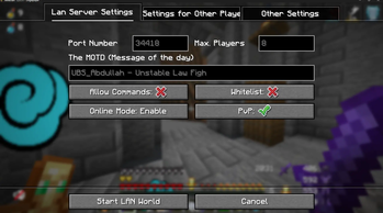 You can open a LAN 
