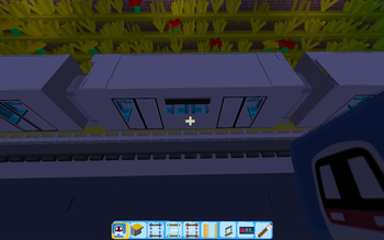 Sides and top of train