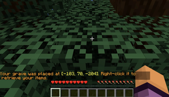 Chat message after death