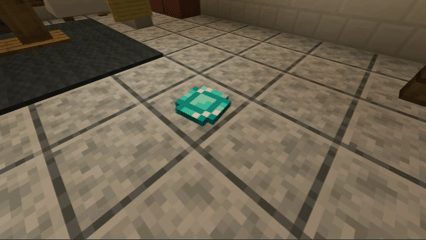 A diamond coin on the floor