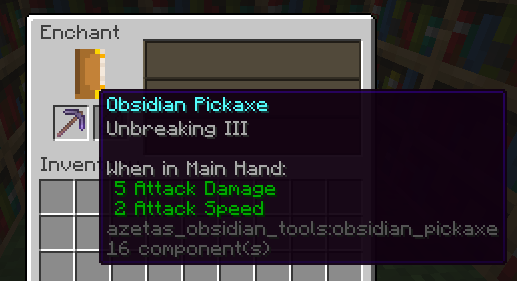 Obsidian Enchantability