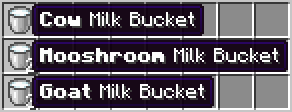 All 3 Milk (Bucket) Types