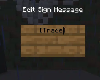 Attach a sign to a barrel or chest 