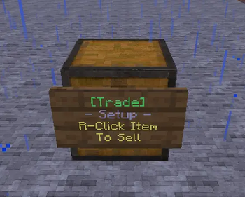 The sign will ask for stuff