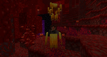 Player wearing an Inferno Helmet and using Fortified Flames