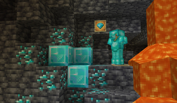 Diamonds in a cave