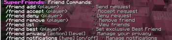 SuperFriends commands