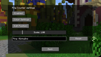 Settings screen