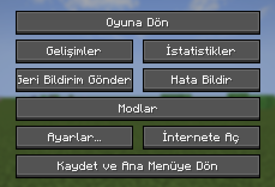 menu buttons