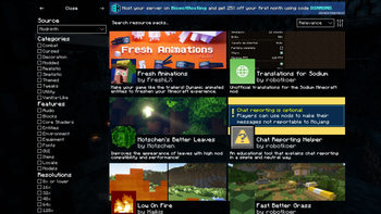 Add Resource Packs In-Game (Using Resourcify mod)