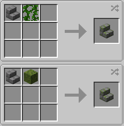 Mossed Stone Bricks Stairs Recipes