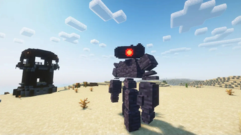 Stone Golem in Desert