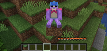 Player riding a block