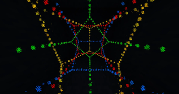 cube star from inside with colors