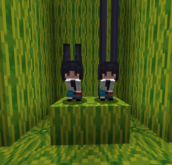 Hoshimi Miyabi as a Minecraft Fox