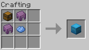 Shulker Boxes can be crafted shapeless and dyed