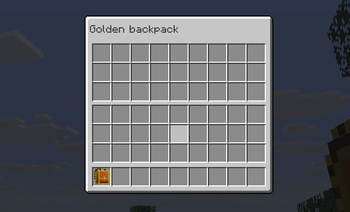 Golden backpack interface