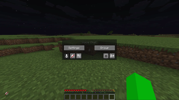 Voice chat menu