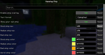 Configuration Menu