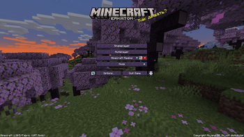 Minecraft main menu