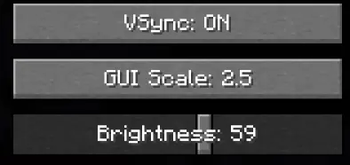 GUI scale 2.5 on vanilla settings