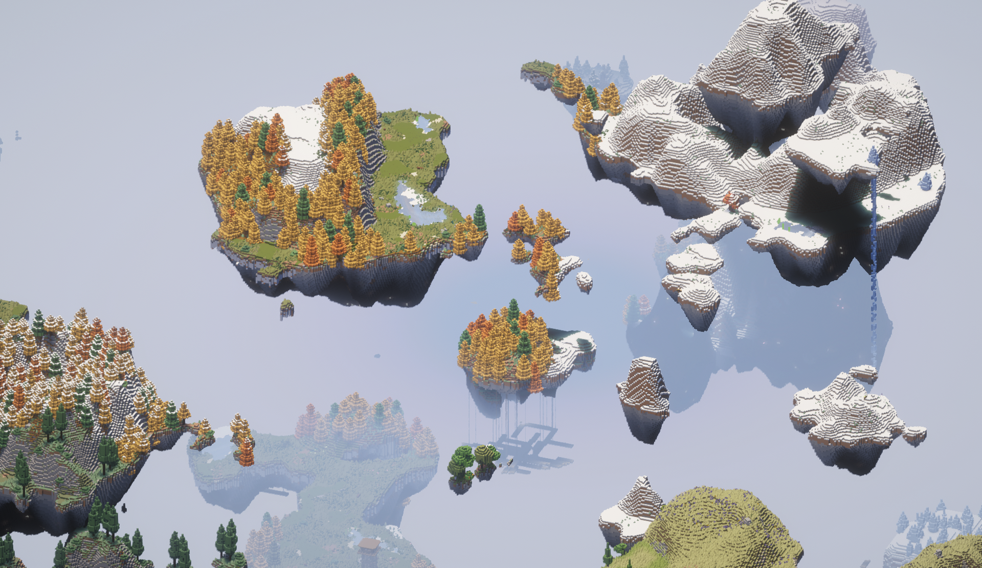 Isometric view of the sky islands