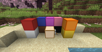 wool blocks and redstone lamp