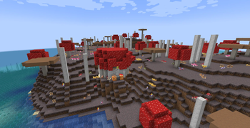 the new look of the mushroom fields biome