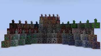 Some of the currently supported ores