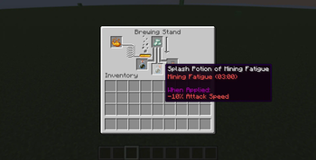 Potion of Mining Fatigue Brewing Result