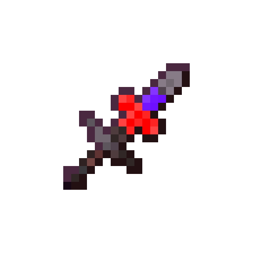 Netherite Sword with a red and purple insert