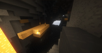 Cave with mineshaft