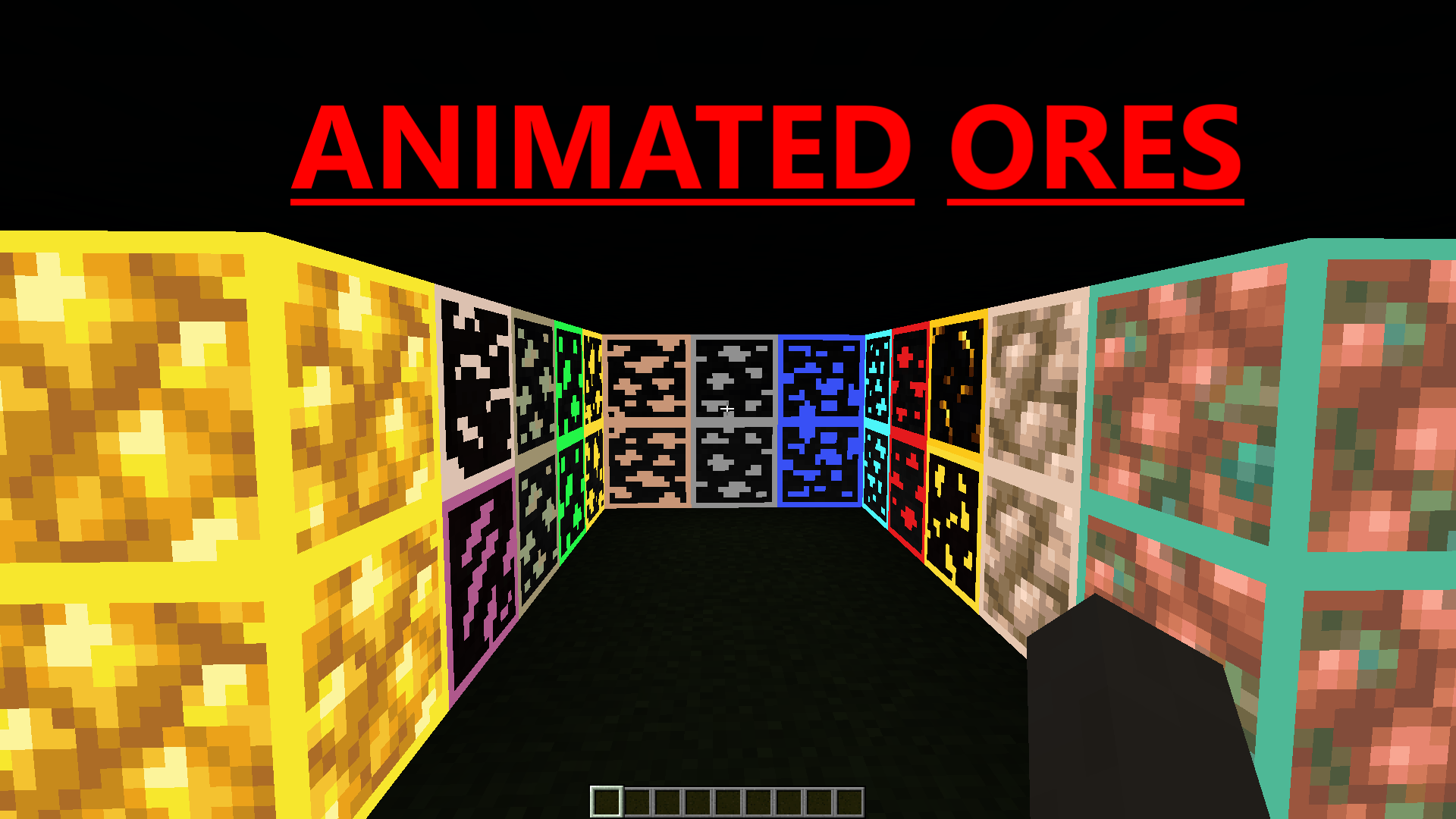all ores glow in dark with animation