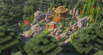 Lone structure, cemetery