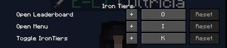 The Keybinds for the mod