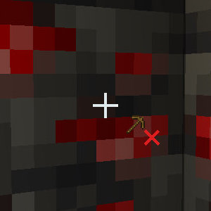 Hint showing a wooden pickaxe cannot mine a deepslate redstone block Hint showing a wooden pickaxe cannot mine a deepslate redstone block