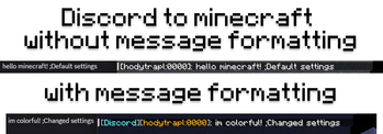 Discord to minecraft message