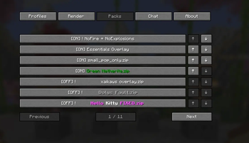 Server profiles — screenshot 2